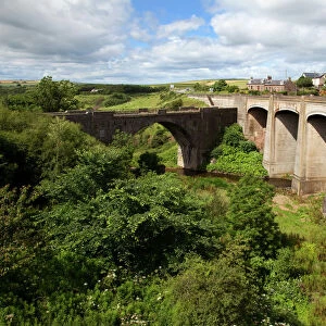 Bridges over Bervie Water at Inverbervie, Aberdeenshire, Scotland, United Kingdom, Europe