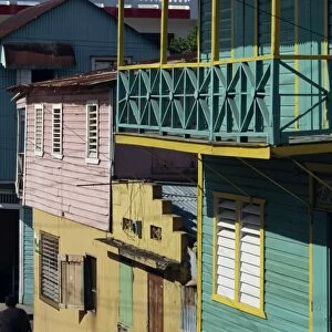 Brightly painted architecture, Puerto Plata, Dominican Republic, West Indies