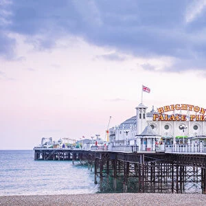 Brighton Palace Pier from the beach, Brighton, Sussex, England, United Kingdom, Europe