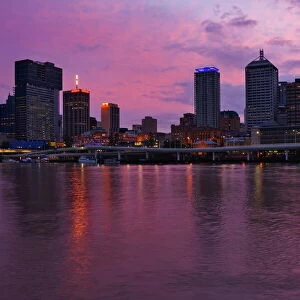 Brisbane skyline and Brisbane River, Queensland, Australia, Pacific