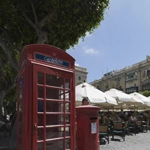 British telephone box and post box, Valletta, Malta, Europe