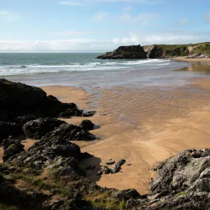 Broad Haven beach, near Stackpole, Pembrokeshire Coast National Park, Pembrokeshire