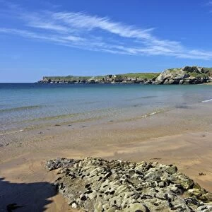 Broad Haven beach in spring sunshine, Pembrokeshire National Park, Wales