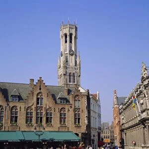 Bruges Square and Belfrey Tower, Bruges, Belgium