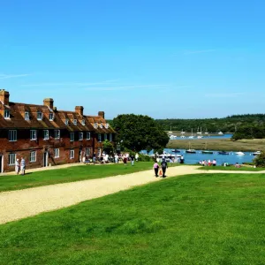 Bucklers Hard, maritime village theme park, alongside the Beaulieu River