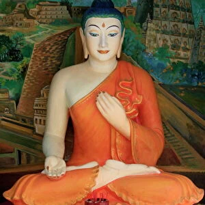 Buddha, Dharmikarama Burmese temple, Penang, Malaysia, Southeast Asia, Asia