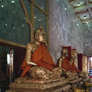 Buddha images, Wat Chalong, Phuket Island, Thailand, Southeast Asia, Asia