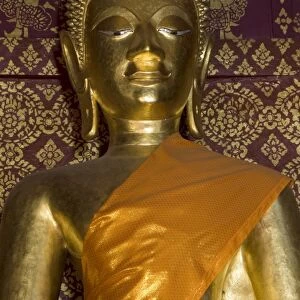 Buddha statue, Wat Si Bun Heuang, Luang Prabang, Laos, Indochina, Southeast Asia, Asia