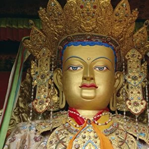 Buddha statue, Xiaozhao temple, Lhasa, Tibet, China, Asia