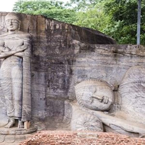 Buddha statues, Gal Vihara Rock Temple, Polonnaruwa, UNESCO World Heritage Site, Sri Lanka, Asia