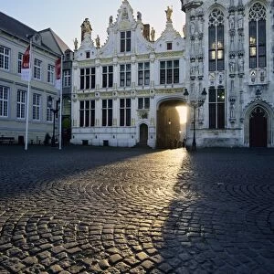 Burg Square and the Town Hall, Bruges, UNESCO World Heritage Site, West Vlaanderen (Flanders), Belgium, Europe