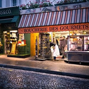 Butcher in Montmartre, Paris, France, Europe