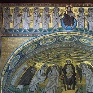 Byzantine Mosaic, Basilica of Euphrasius, UNESCO World Heritage Site, Porec, Istria, Croatia, Europe