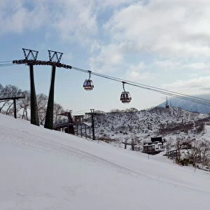 Cable car at Niseko ski resort, Hokkaido, Japan, Asia