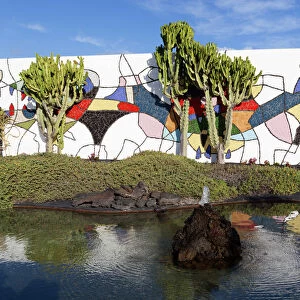 Cacti in garden, Fundacion Cesar Manrique, Taro de Tahiche, Lanzarote, Canary Islands, Spain