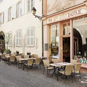 Cafe Au Croissant Dore, Rue Marchands, Colmar, Alsace, France, Europe