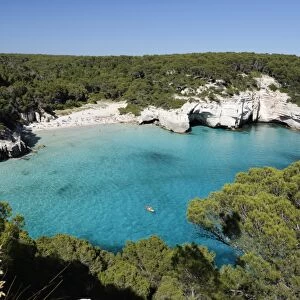 Cala Mitjana, near Cala Galdana, south west coast, Menorca, Balearic Islands, Spain