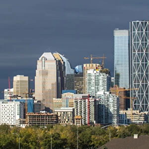 Calgary city skyline, Calgary, Alberta, Canada, North America