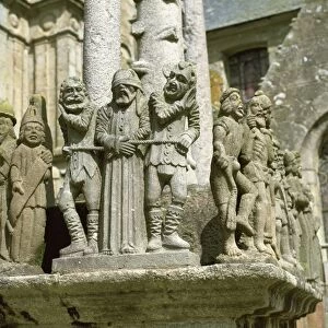 Part of the Calvary group of sculptures dating from 1610 AD in Parish Close of St