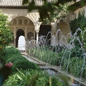 The Canal Court of the Generalife gardens in May