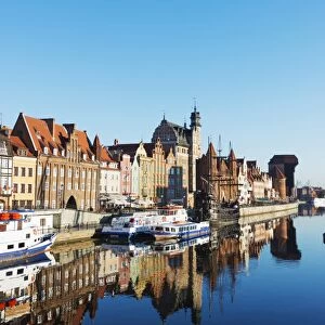 Canal side houses, Gdansk, Poland, Europe