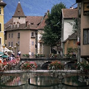 Canal, medieval town, Annecy, Haute-Savoie, Rhone-Alpes, France, Europe