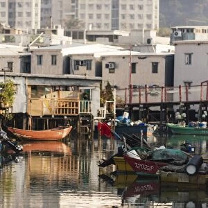 Canal scene, Tai O Fishing Village, Lantau Island, Hong Kong, China, Asia