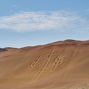 Candelabro de Paracas Geoglyph, Paracas National Reserve, Ica Region, Peru, South America