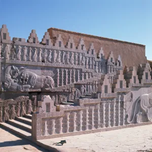 Carvings on staircase