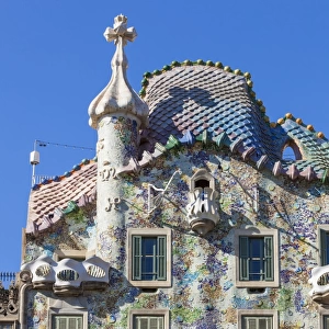Casa Batllo, a modernist building by Antoni Gaudi, UNESCO World Heritage Site, on Passeig de Gracia