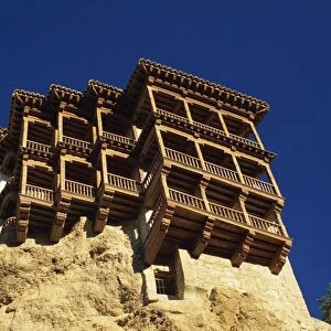 The casas colgadas or hanging houses with wooden balconies