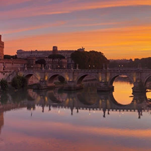 Castel Sant Angelo, Ponte Sant Angelo Bridge, UNESCO World Heritage Site, Tiber River