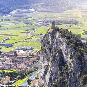 Castle of Arco from Mount Colodri, Arco di Trento, Trento Province, Trentino-Alto Adige