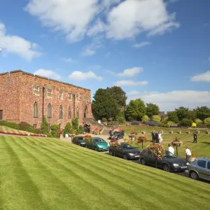 Castle Grounds in summer sun, Shrewsbury, Shropshire, England, United Kingdom, Europe