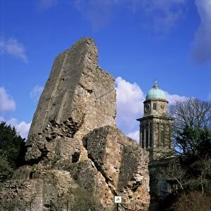 Castle with leaning tower, Bridgnorth, Shropshire, England, United Kingdom, Europe
