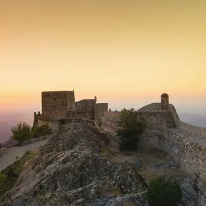 The castle at Marvao, a dramatic Portuguese medieval hill-top village bordering Spain