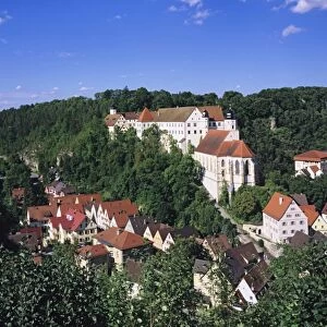 Castle and Pilgrimage Church of St. Anna, Haigerloch, Swabian Alb, Baden Wurttemberg, Germany, Europe