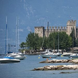 The Castle at Torre del Benaco, Lake Garda, Italian Lakes, Veneto, Italy, Europe