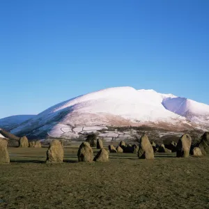 Castlerigg Stone Circle and Blencathra, Lake District, Cumbria, England