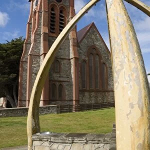 Cathedral and Whale Bone Arch, Port Stanley, Falkland Islands, South America