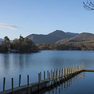Causey Pike and Grisedale Pike from the boat landing, Derwentwater, Keswick, Lake