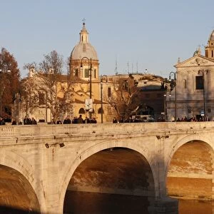 Cavour Bridge over the Tiber River by Angelo Vescovali, Rome, Lazio, Italy, Europe