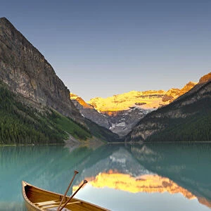 Cedar-Strip Canoe at Lake Louise, Banff National Park, UNESCO World Heritage Site
