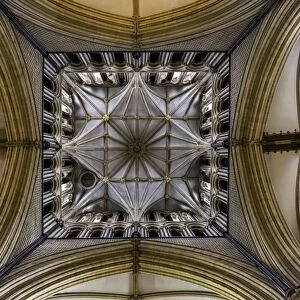 The ceiling of Lincoln Cathedral, Lincoln, Lincolnshire, England, United Kingdom, Europe