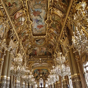 Celling of the Grand Foyer, Paris Opera, Palais Garnier, Paris, France, Europe