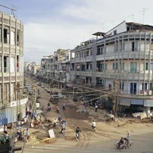Central city streets, Phnom Penh, Cambodia, Indochina, Asia
