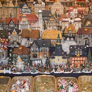 Ceramic houses, Weihnachtsmarkt (Childrens Christmas Market), Nuremberg