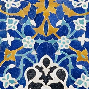 Ceramic detail on Mir-I-Arab madressa (madrasa)