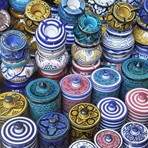 Ceramics for sale in the souk in the Medina