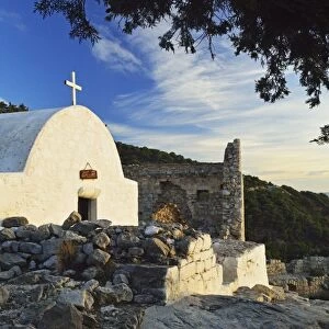 Chapel at Monolithos Castle, Rhodes, Dodecanese, Greek Islands, Greece, Europe